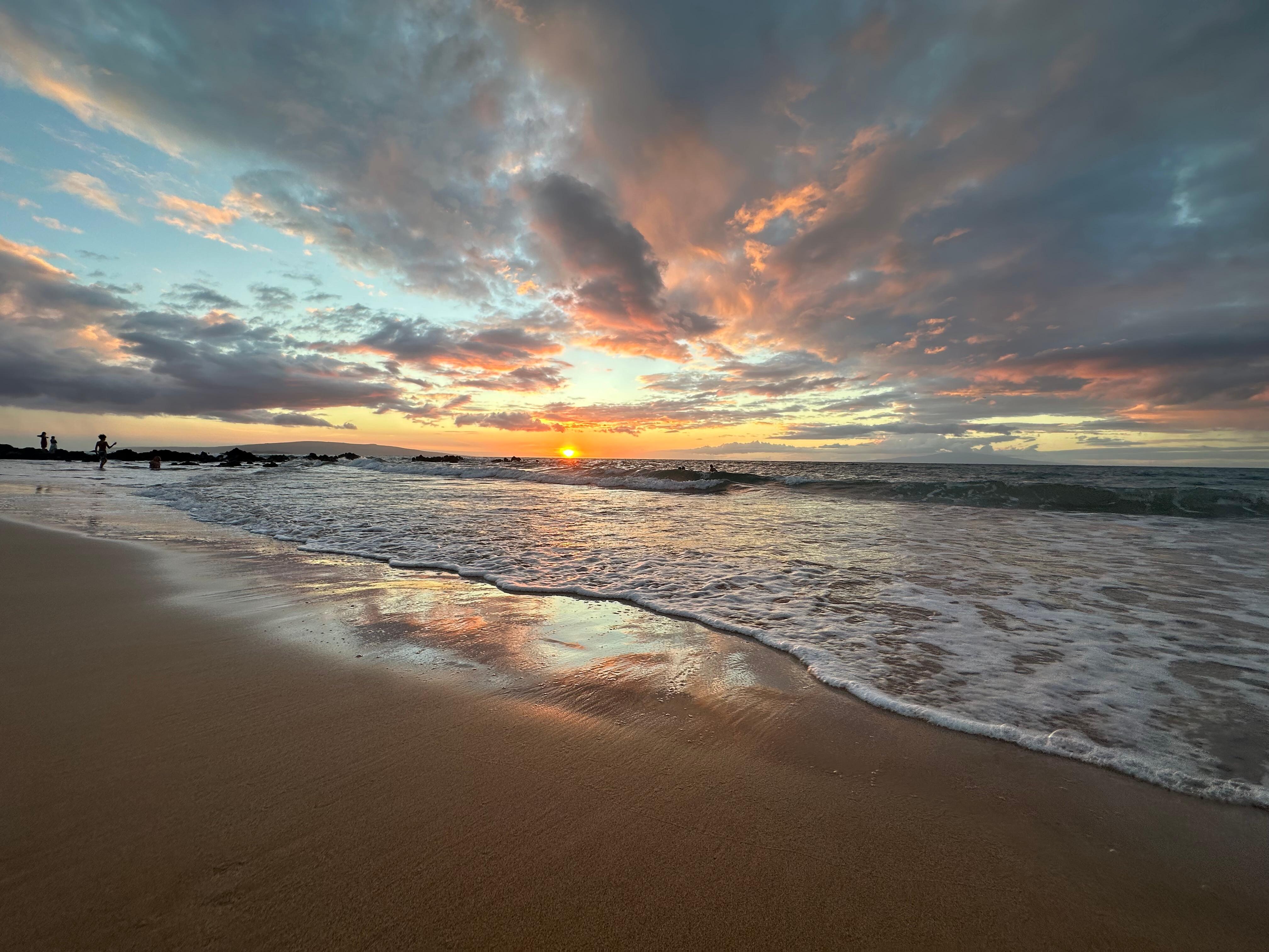 View from the main beach in front of the resort 