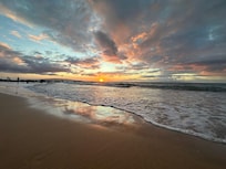 View from the main beach in front of the resort