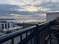 Rooftop view, early evening.