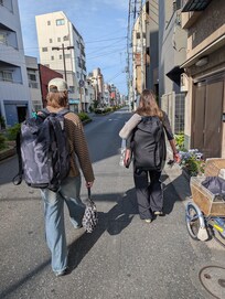 Walking up to Hotel Little Bird from the nearby Ginza Line