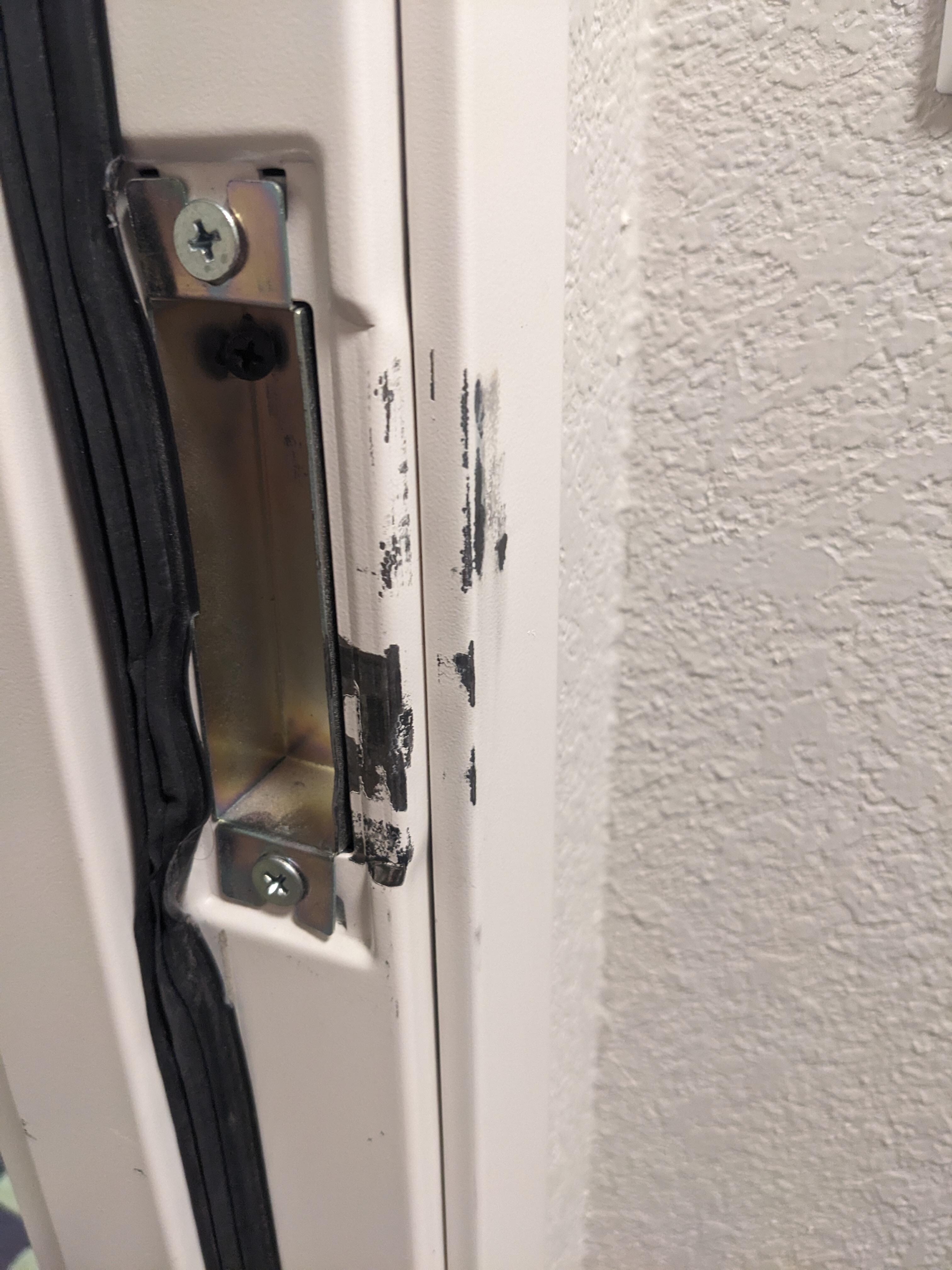 Door jam looks damaged