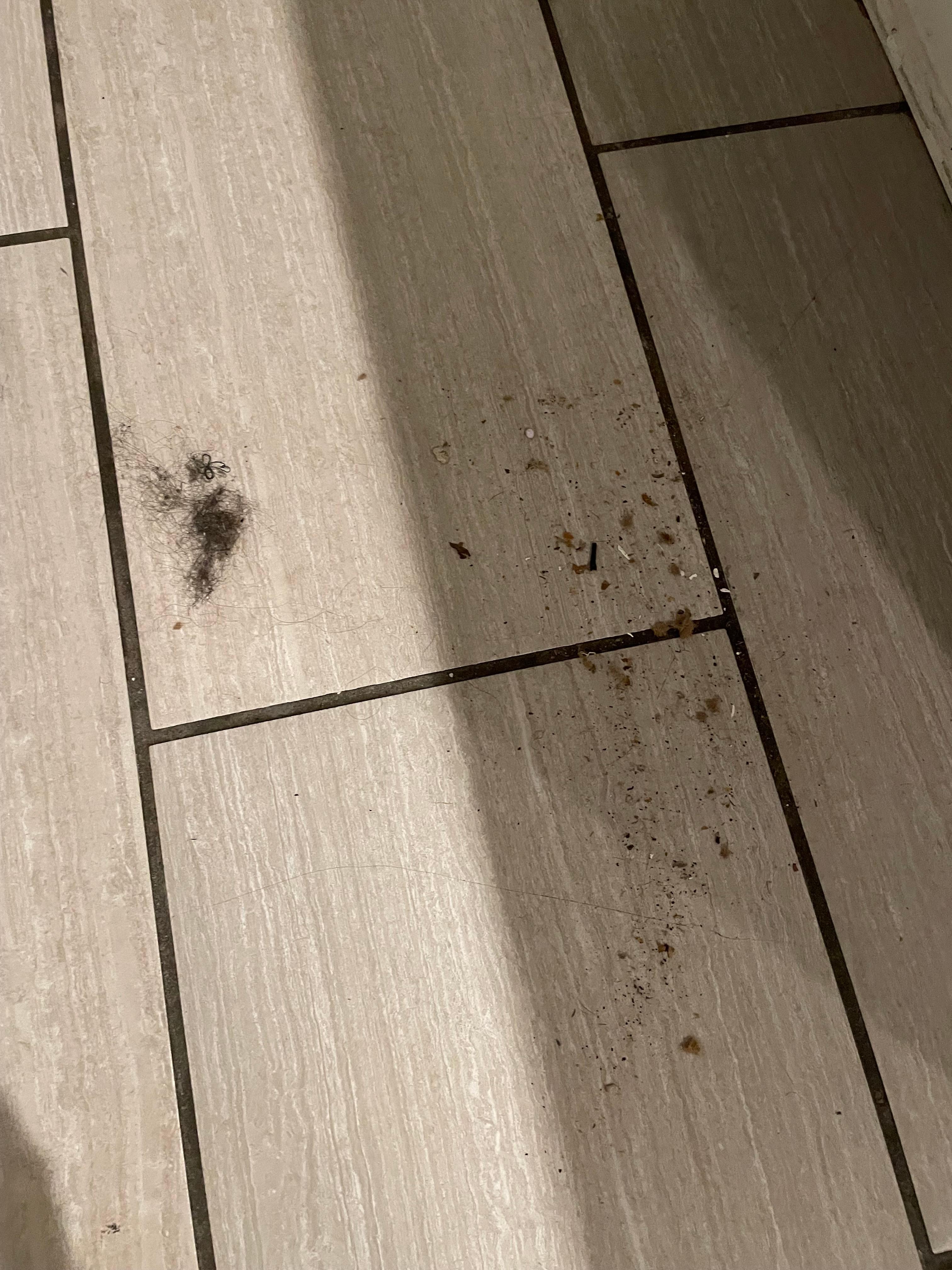 Filth upon walking in