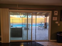 This is where I sat and watched the Parent's and kids enjoy the backyard. The breeze flowing through the house was amazing.