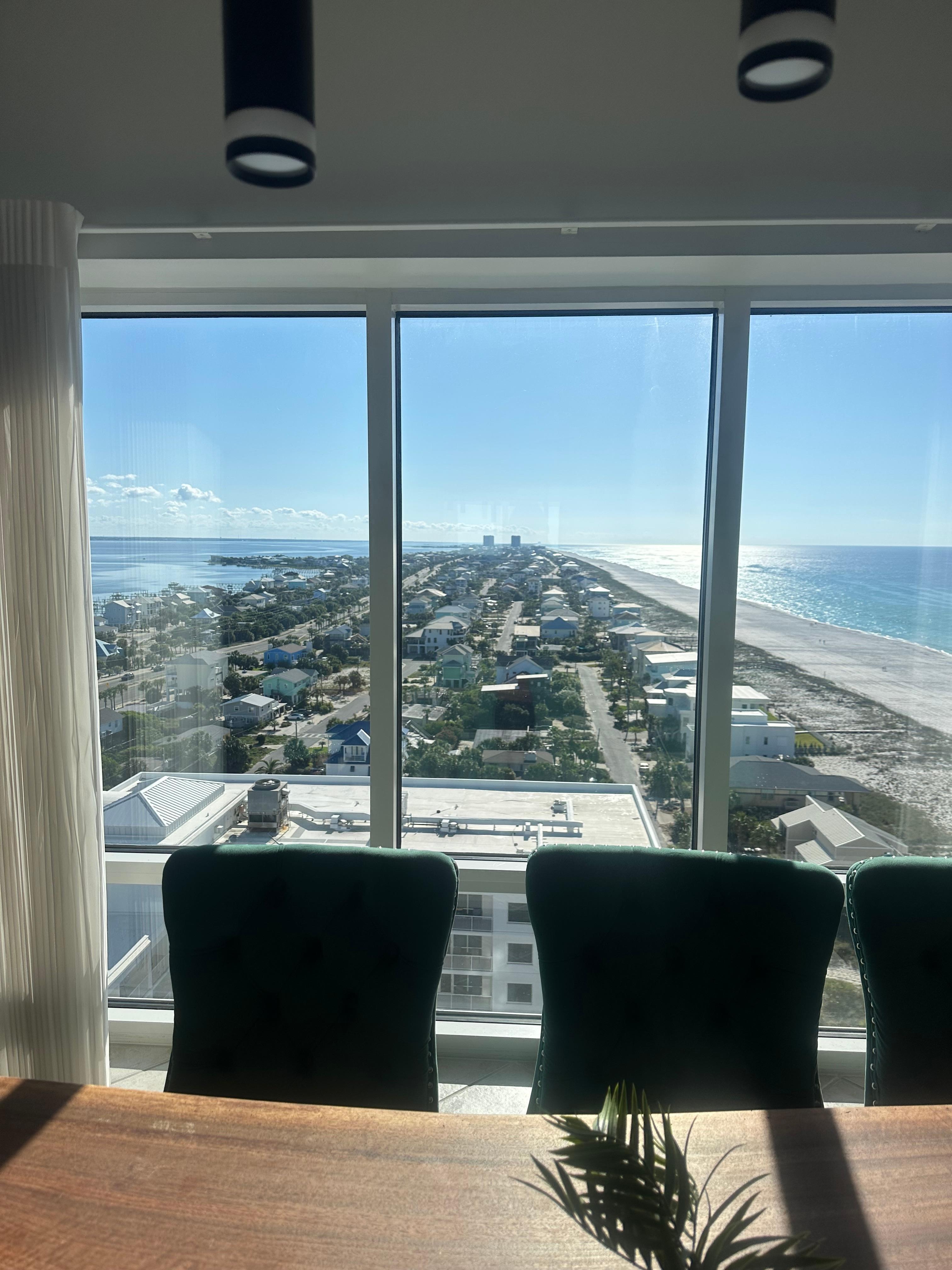 Loved looking down the strip at the beach and bay!