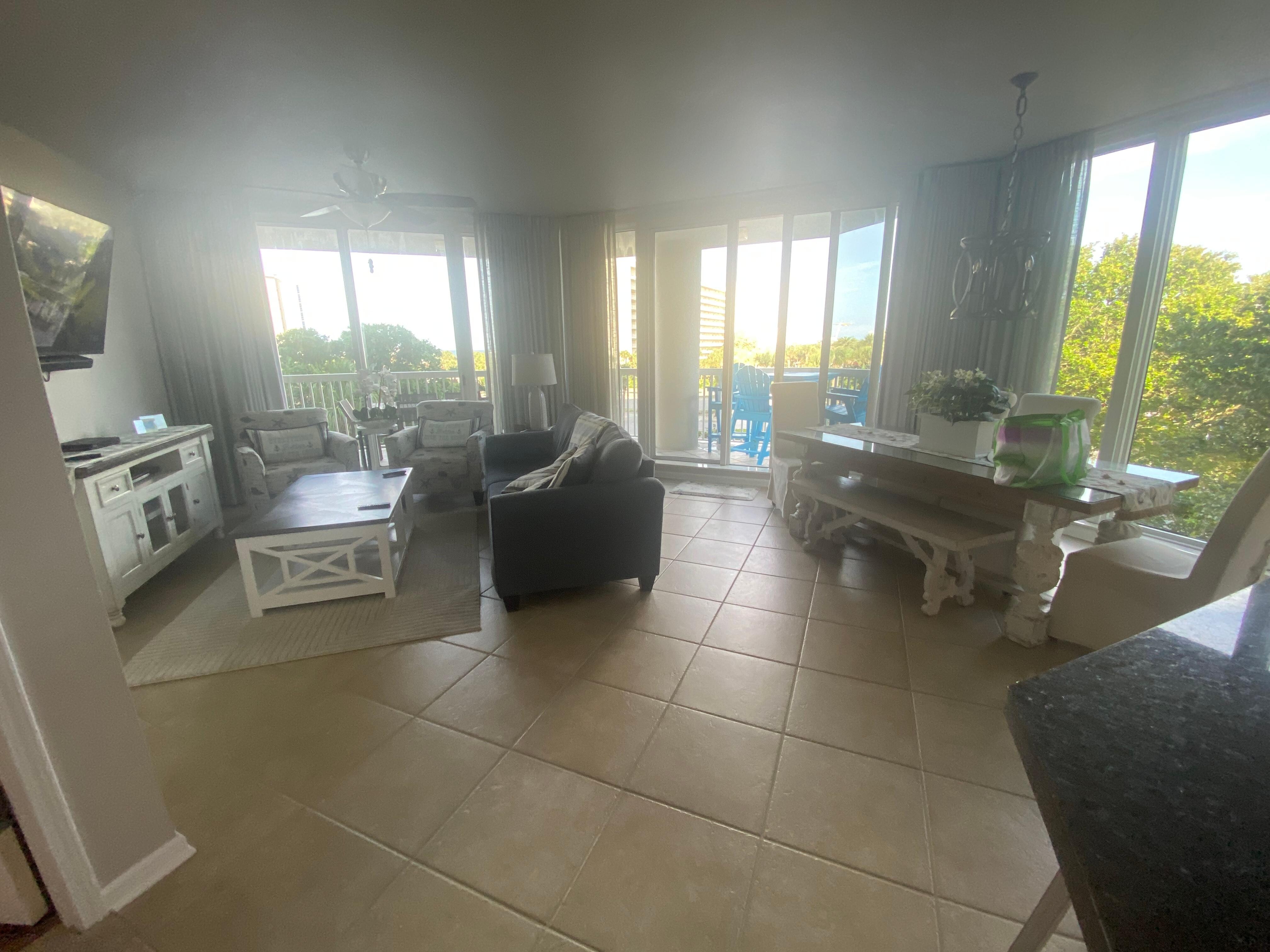 Loved the open living room the windows are so clean 