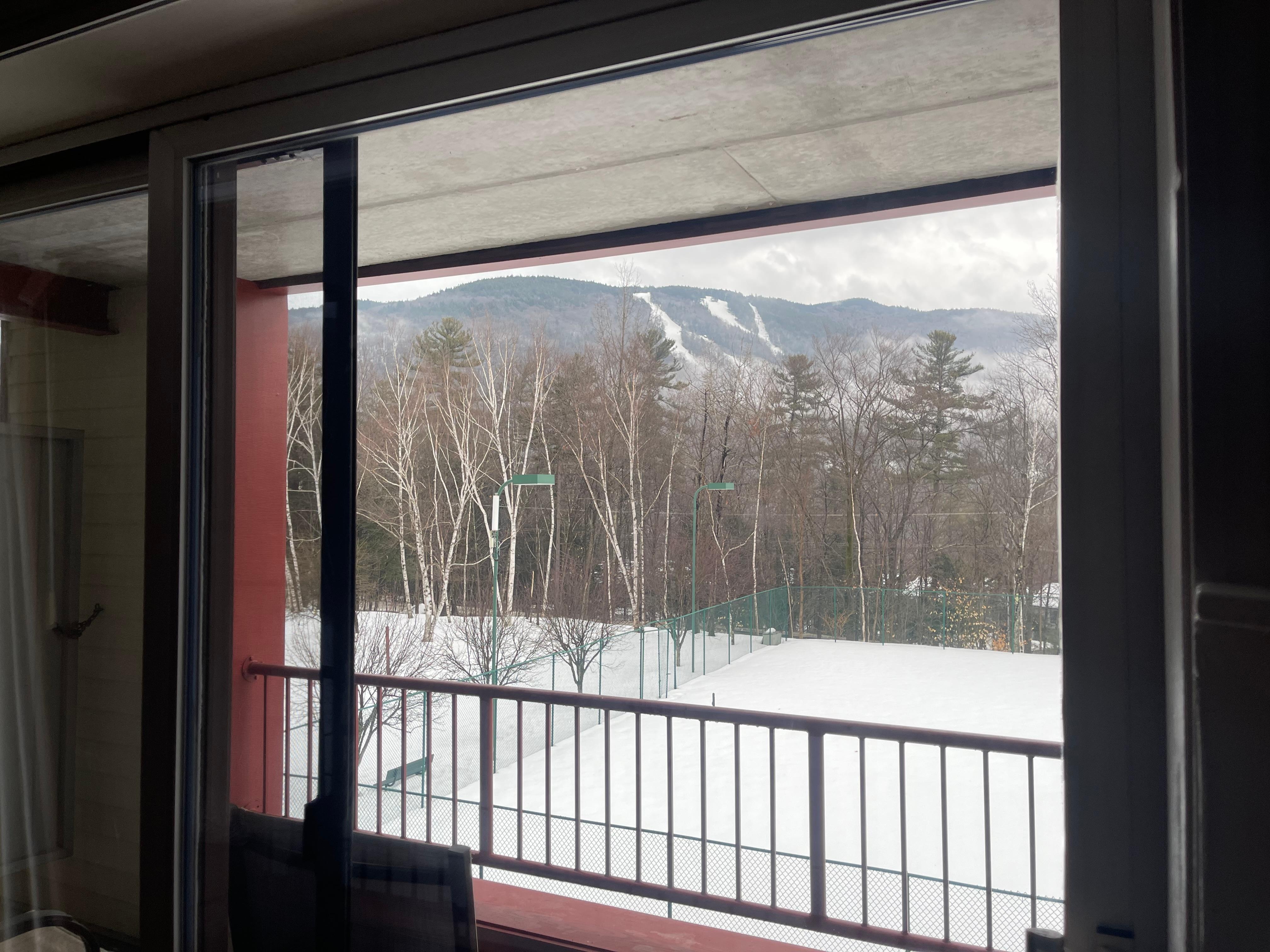 Can see a Ski resort out your deck door 