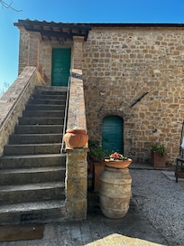 Steps to get into the house.