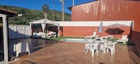 The lovely spacious patio area