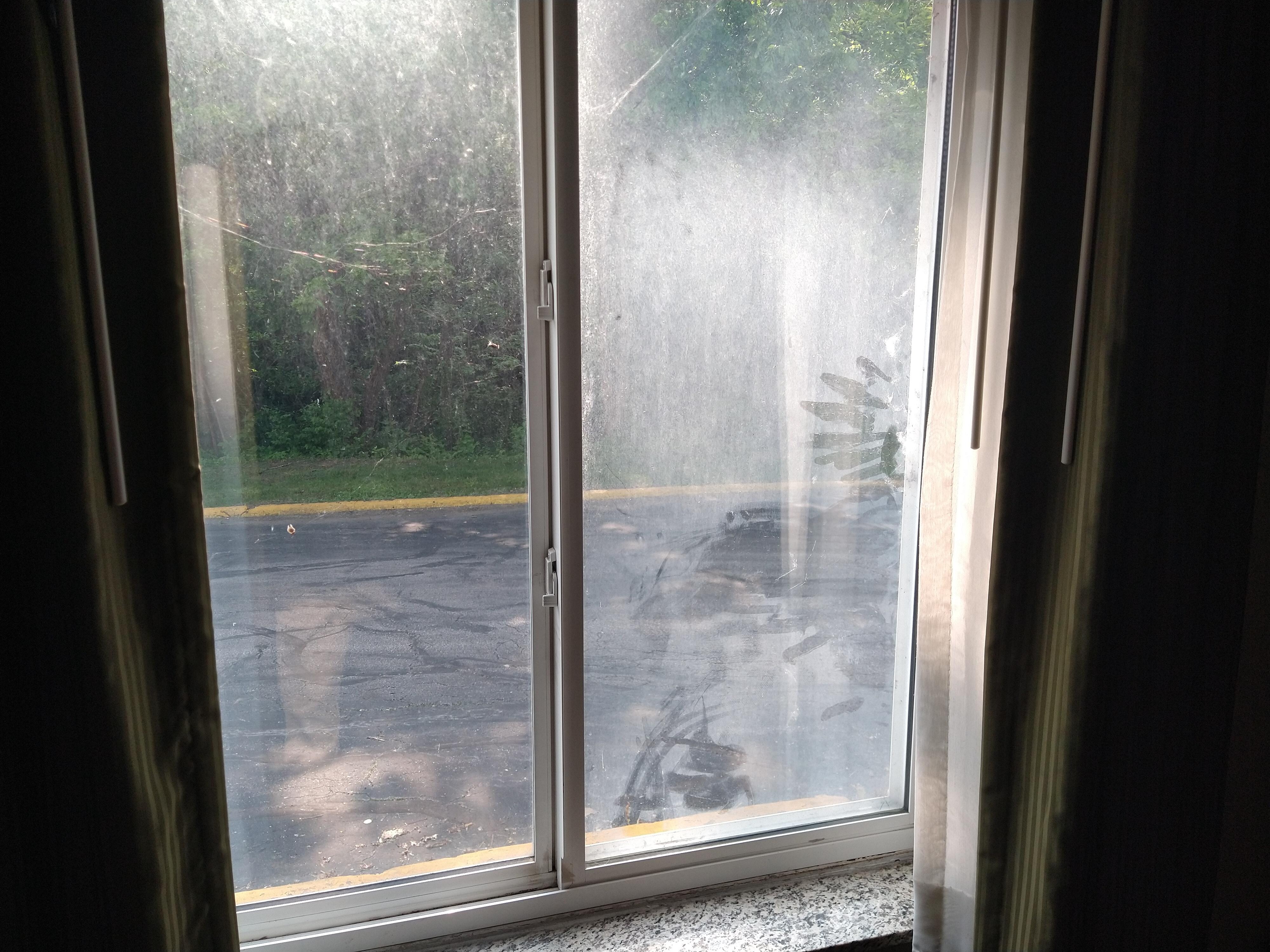 Opened the curtains