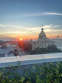 Sunset on the rooftop