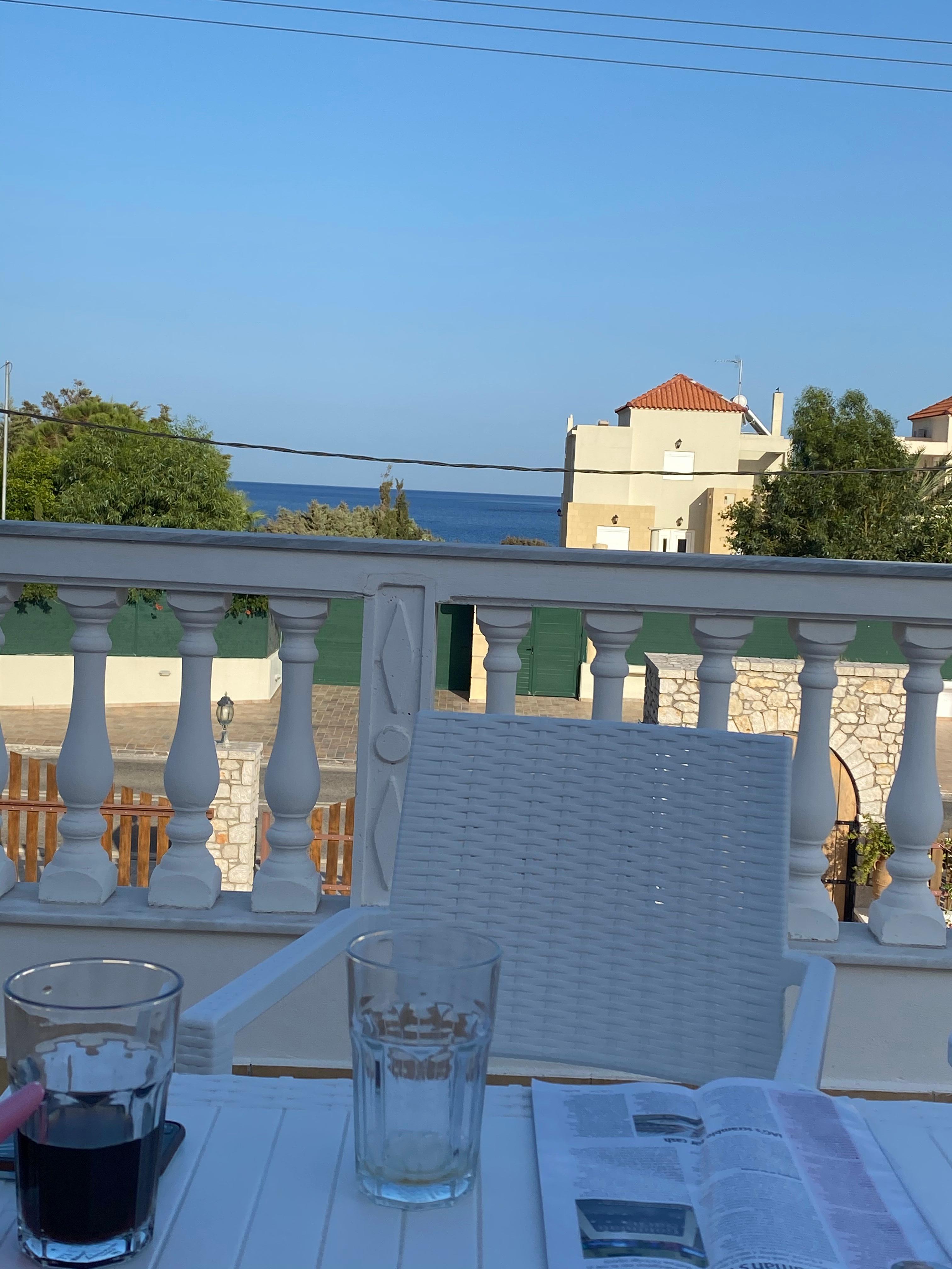 First floor terrace with sea views