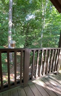 Beautiful back porch, great for enjoying a cup of hot coffee in the morning