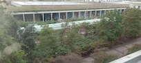 View from my 4th floor bedroom of the Landerburg Allee train station