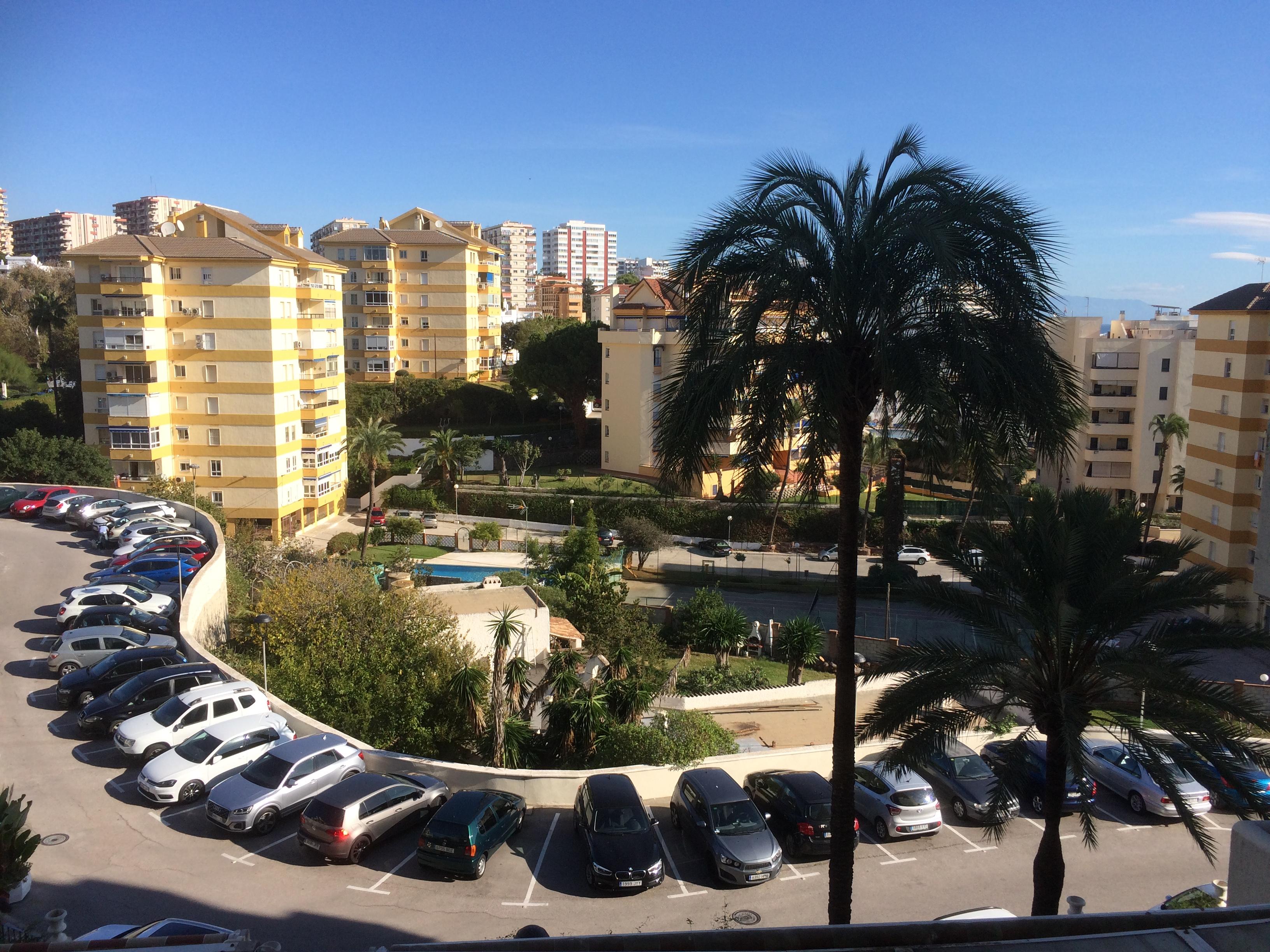 View from balcony & beautiful blue sky in November 