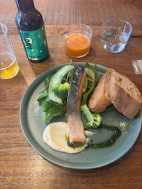 サーモンとグリーンベジタブル旨し