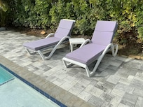 Moldy old cushions and only 2 chairs