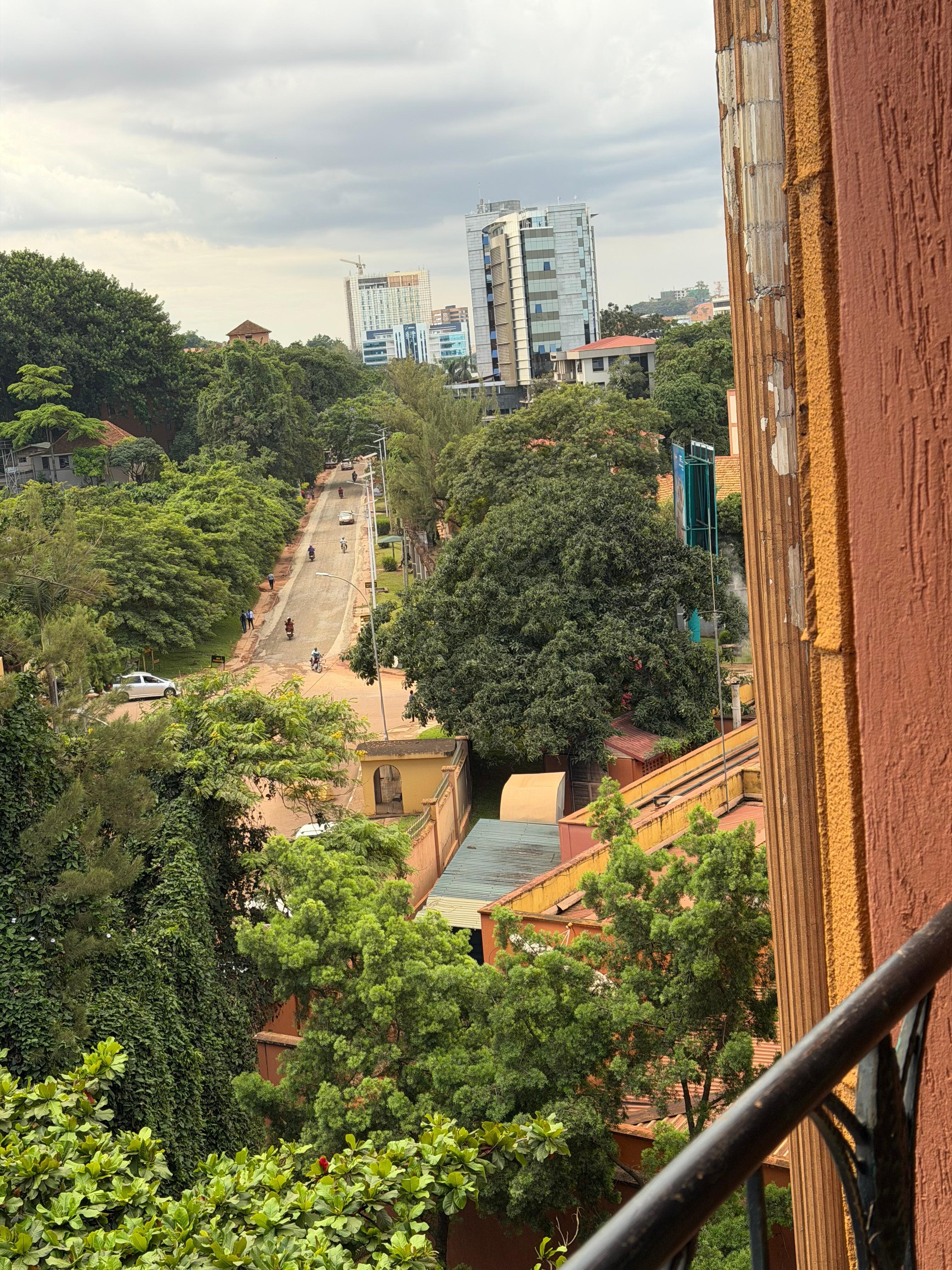 View of a Kampala Street from the balcony 