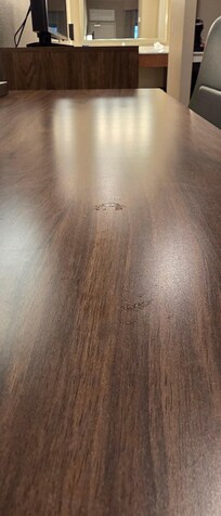 Body fluid on table