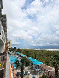 Margaritaville's pool & Landshark restaurant.