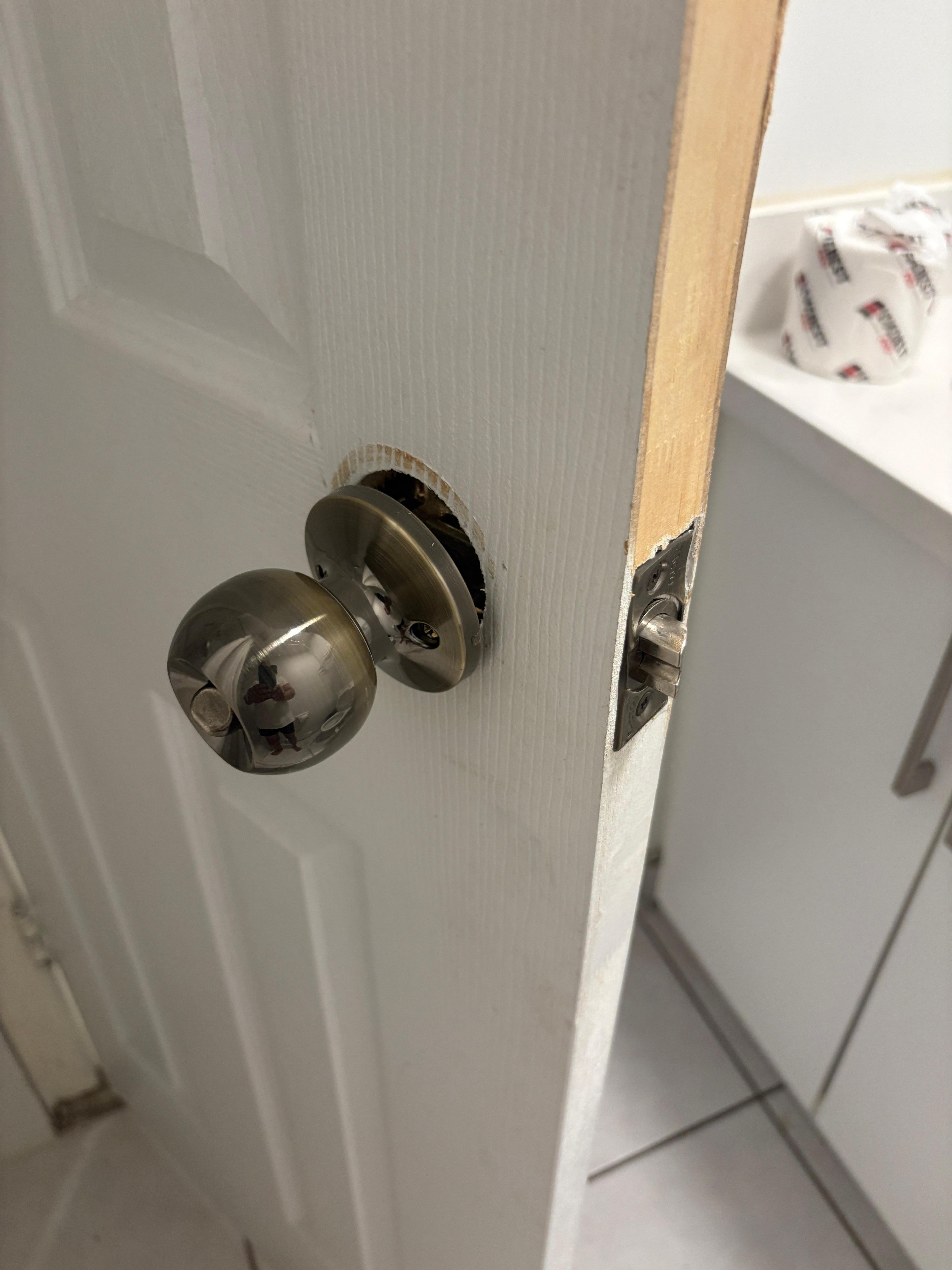 Broken bathroom door lock