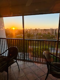 View from the condo of a sunrise