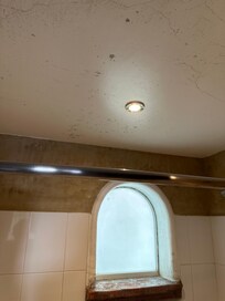 Mold on ceiling
Clean everywhere else.