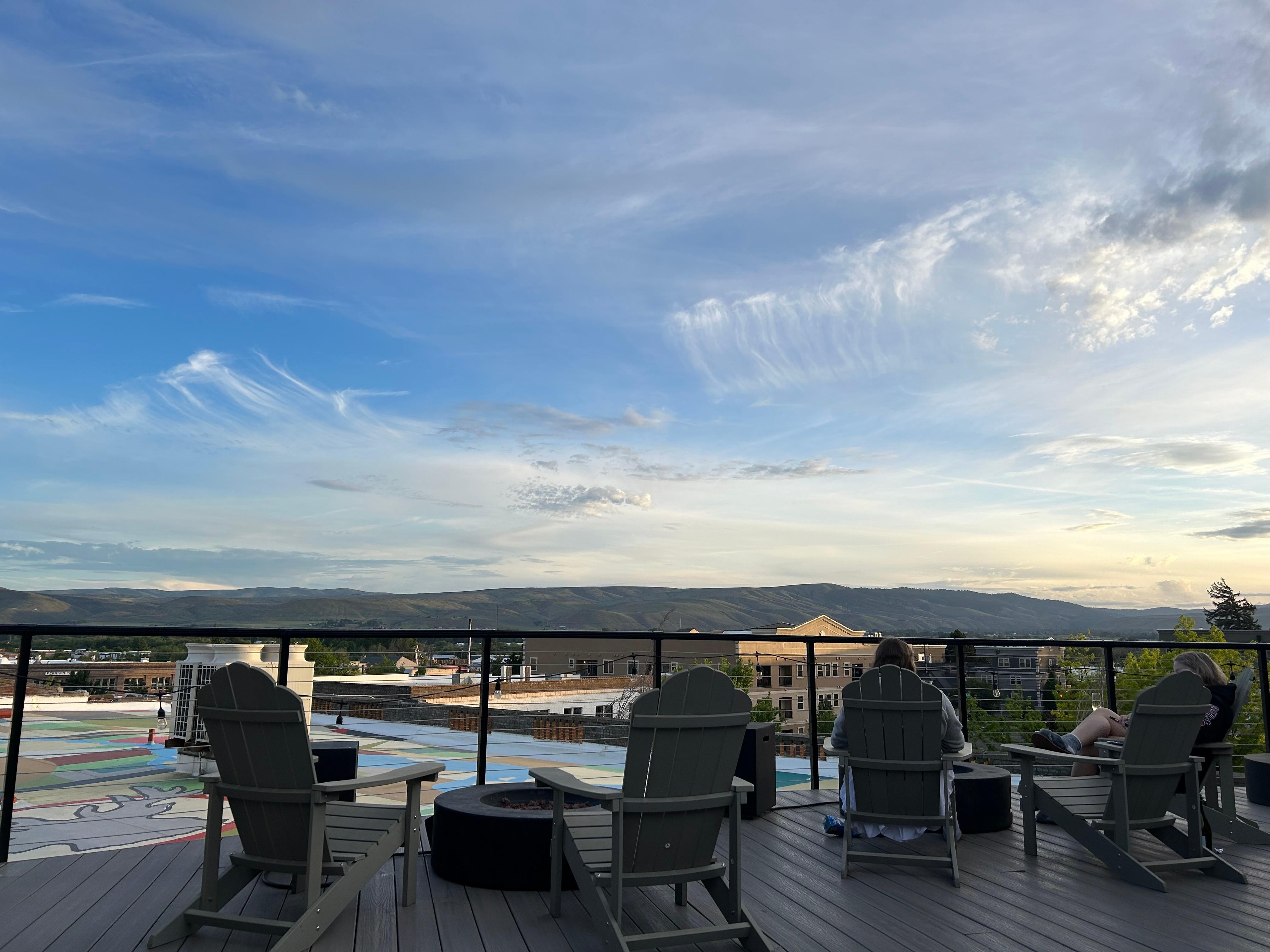 View from the rooftop deck