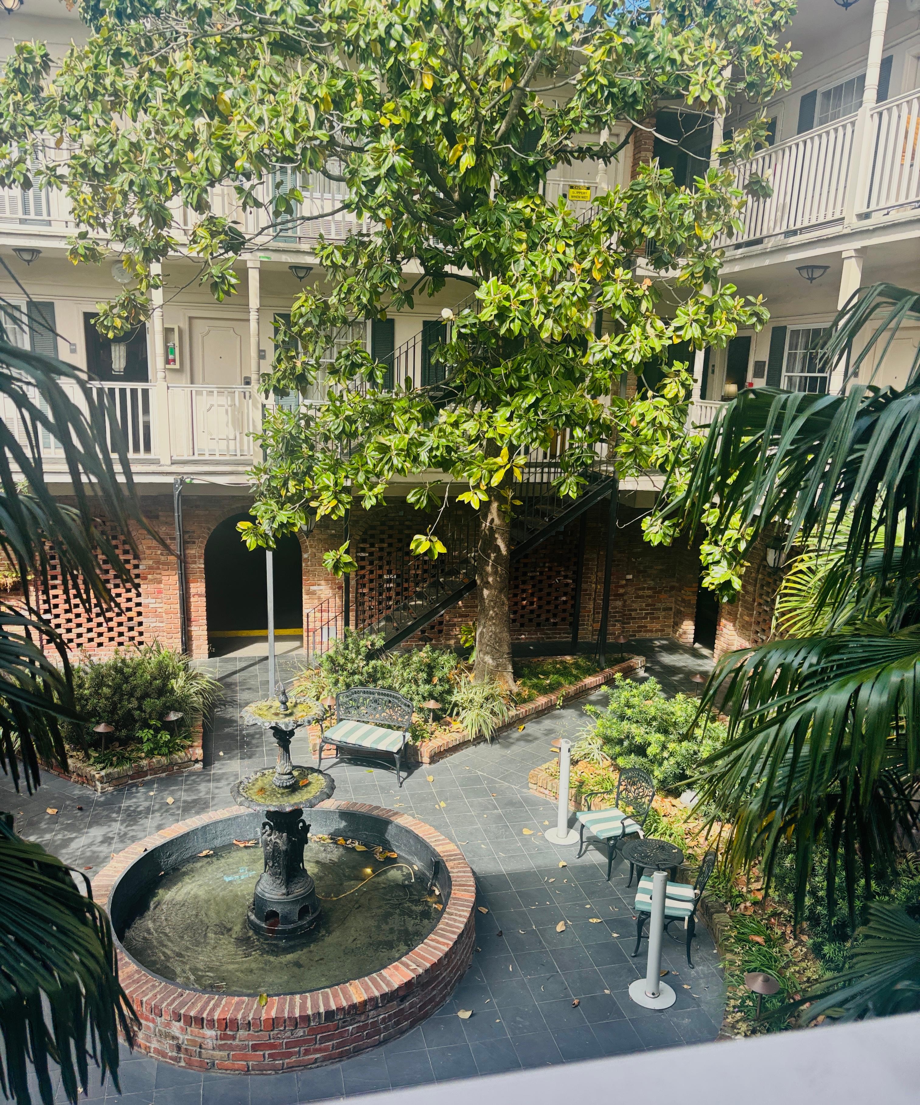 Courtyard, our room faced courtyard 