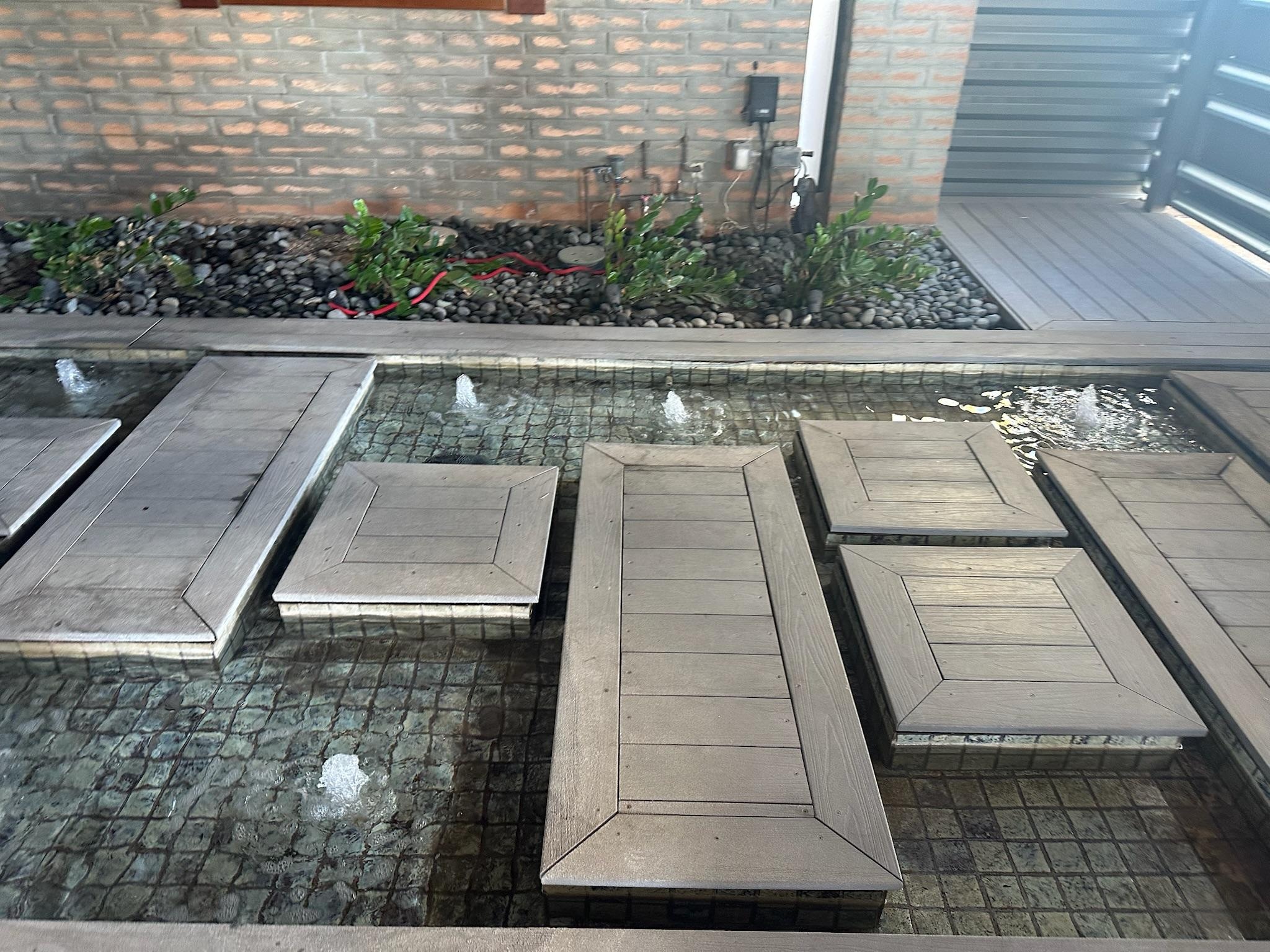 Walk way into the house, main entrance. We just used the garage to enter and exit as it felt easier for our group. 