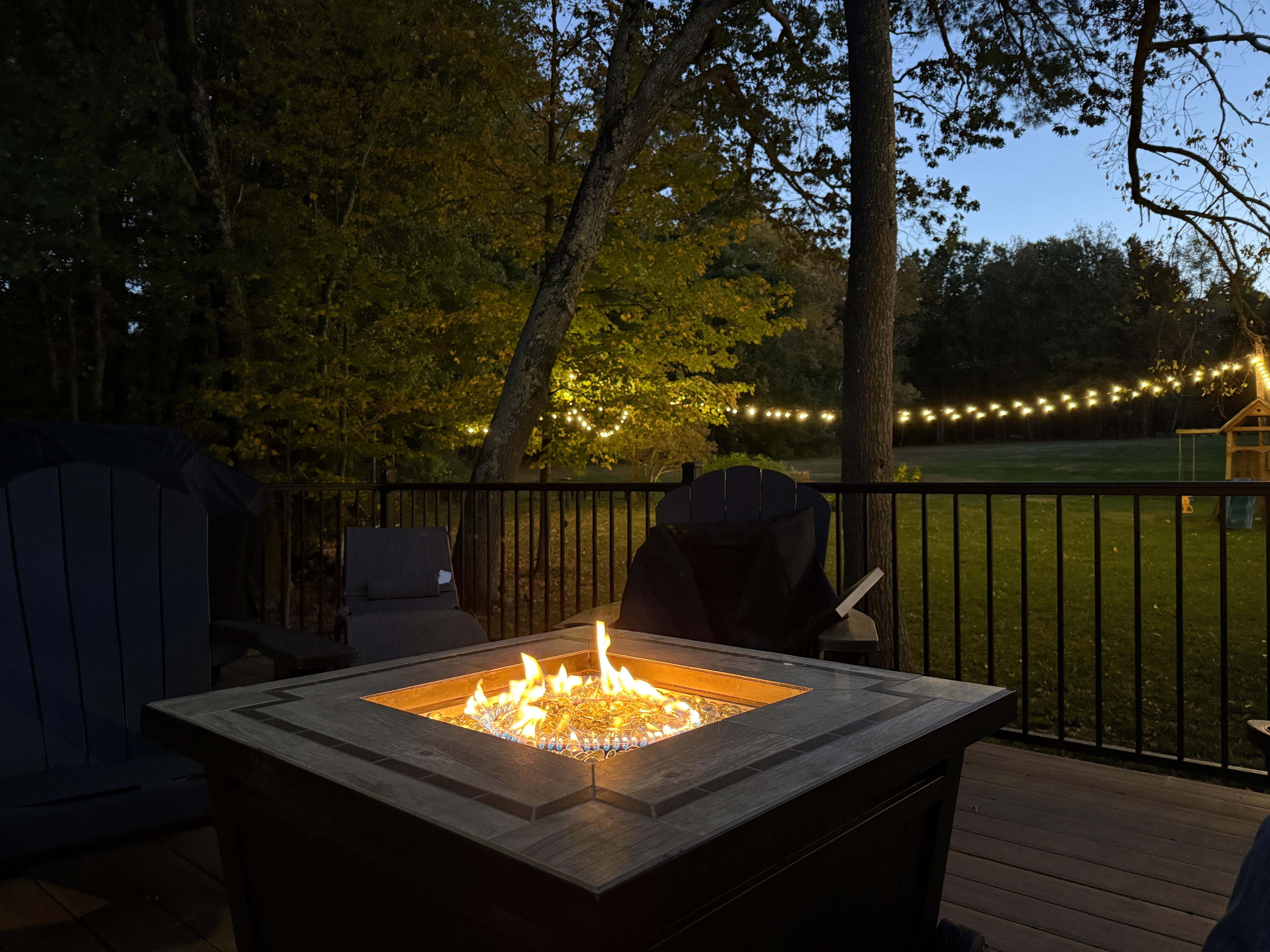 The back porch was large and comfortable.