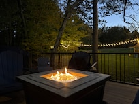 The back porch was large and comfortable.