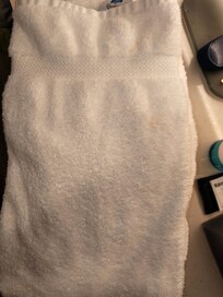 Stained towels