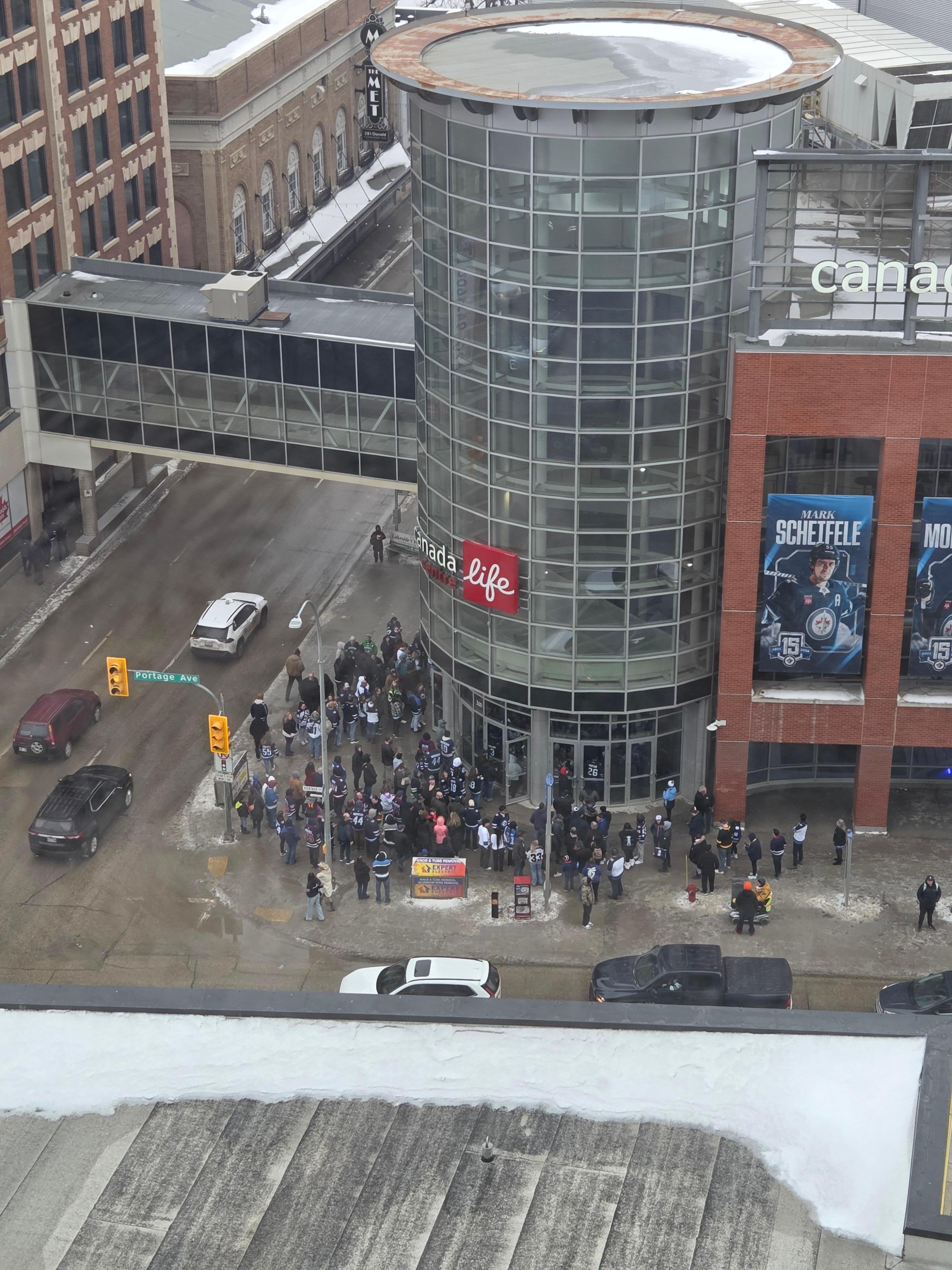 View from our room facing the arena.