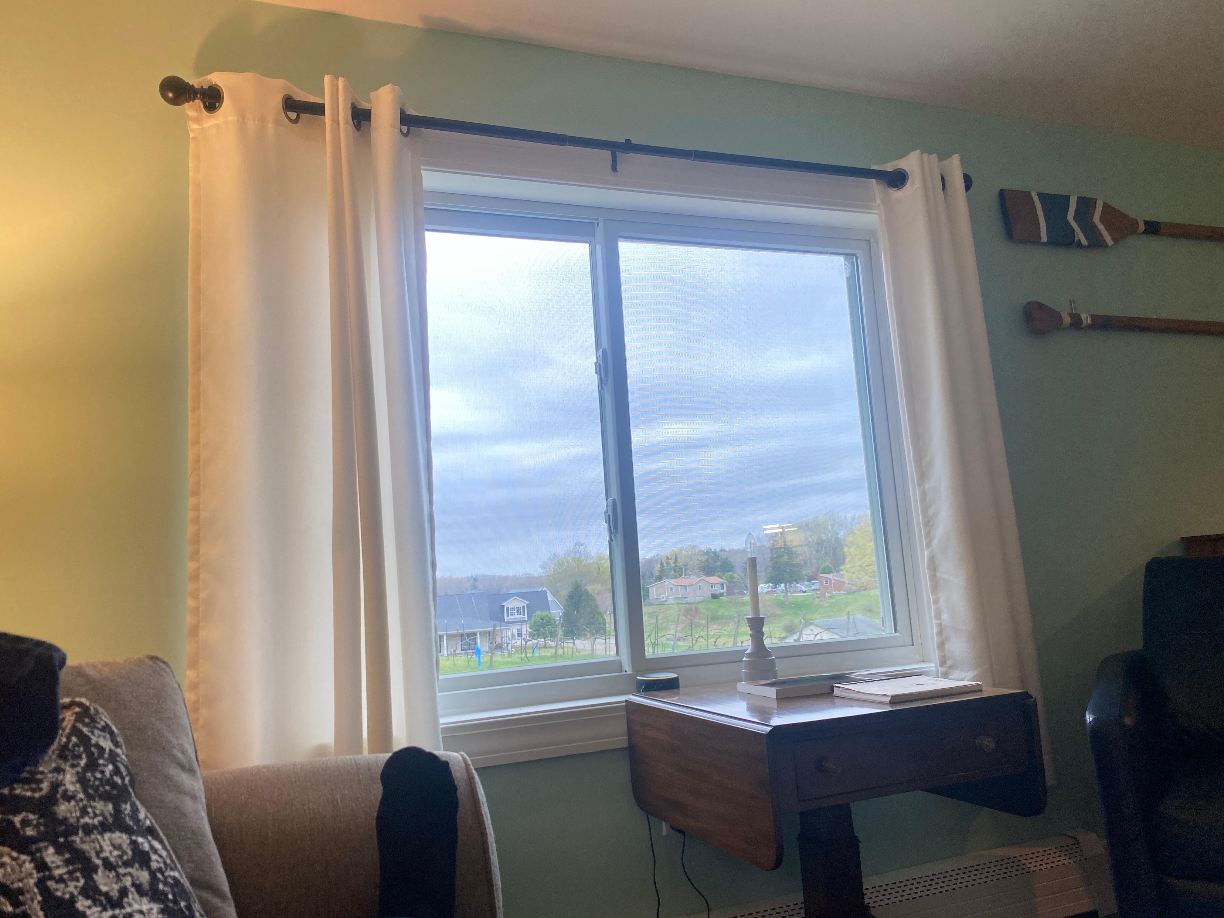 I was comfortable on the couch enjoying the view.