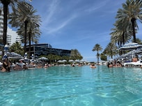 The pool is magnificent