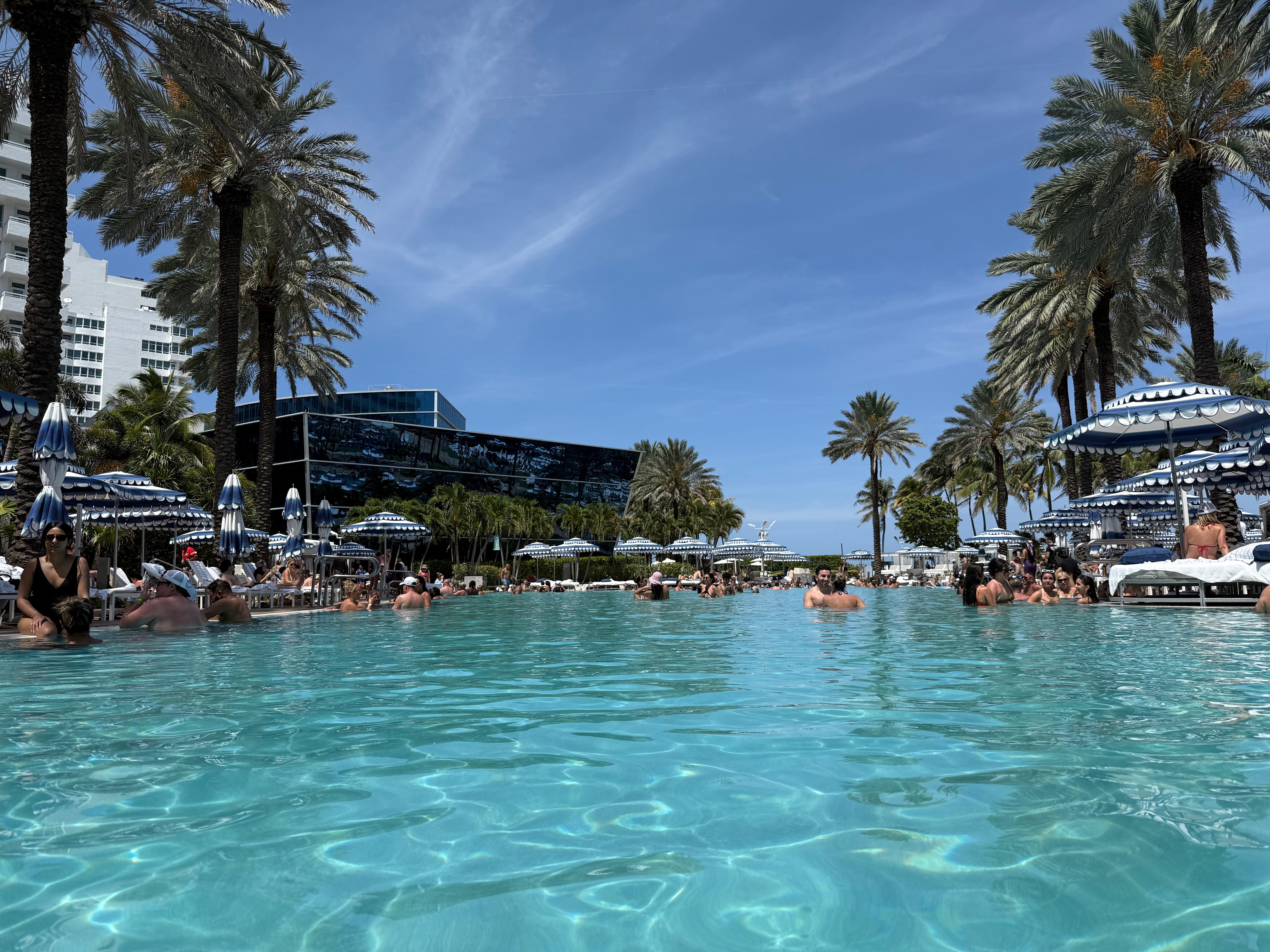 The pool is magnificent