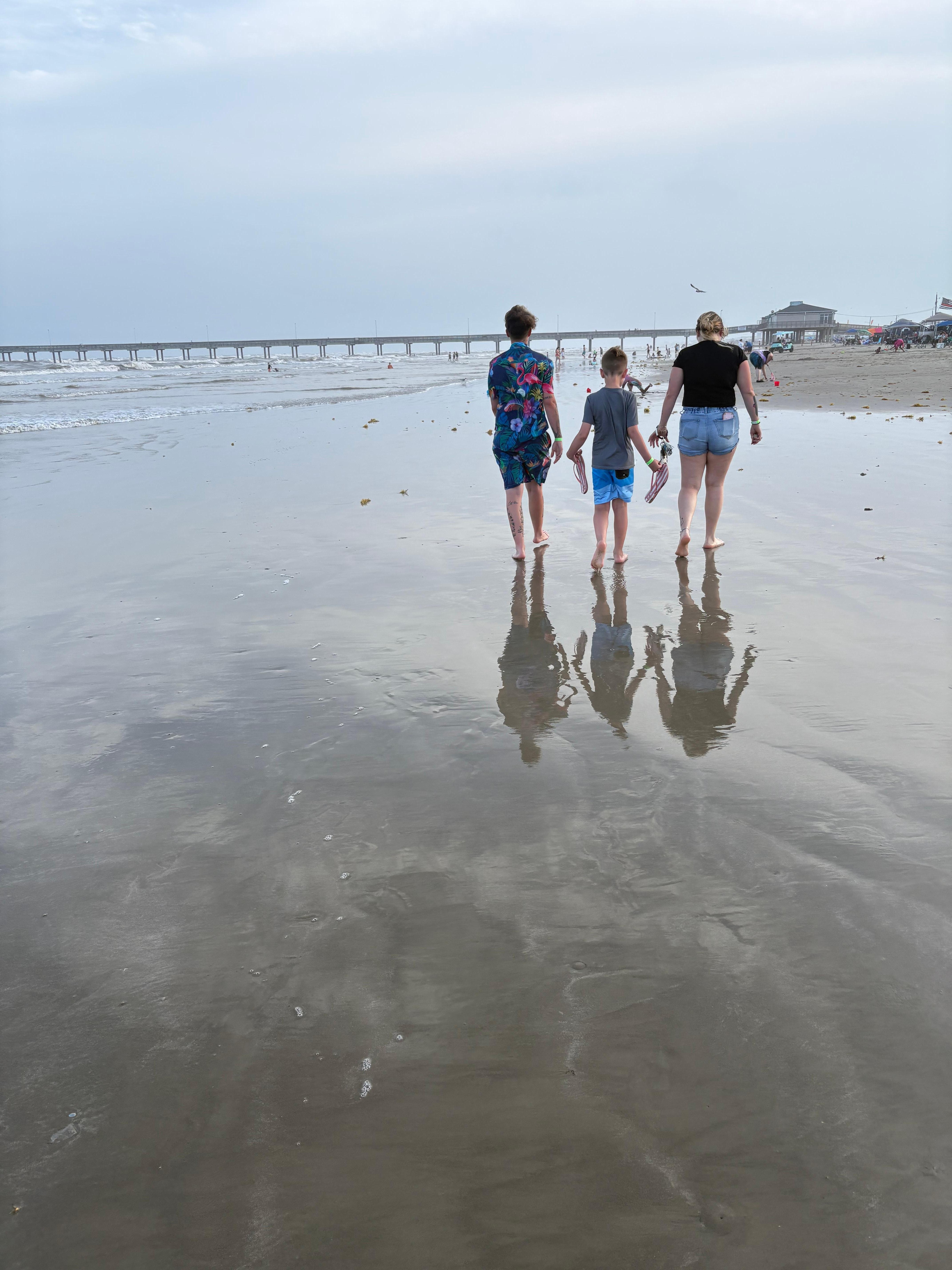 Walking beach looking for shells 
