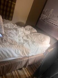 Never bed done , we didn't have a sign on the door, so no excuse here.