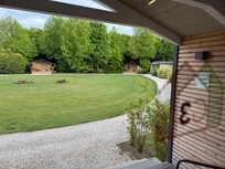 Outside the door of our cabin.