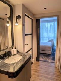 Entrance and sink area.