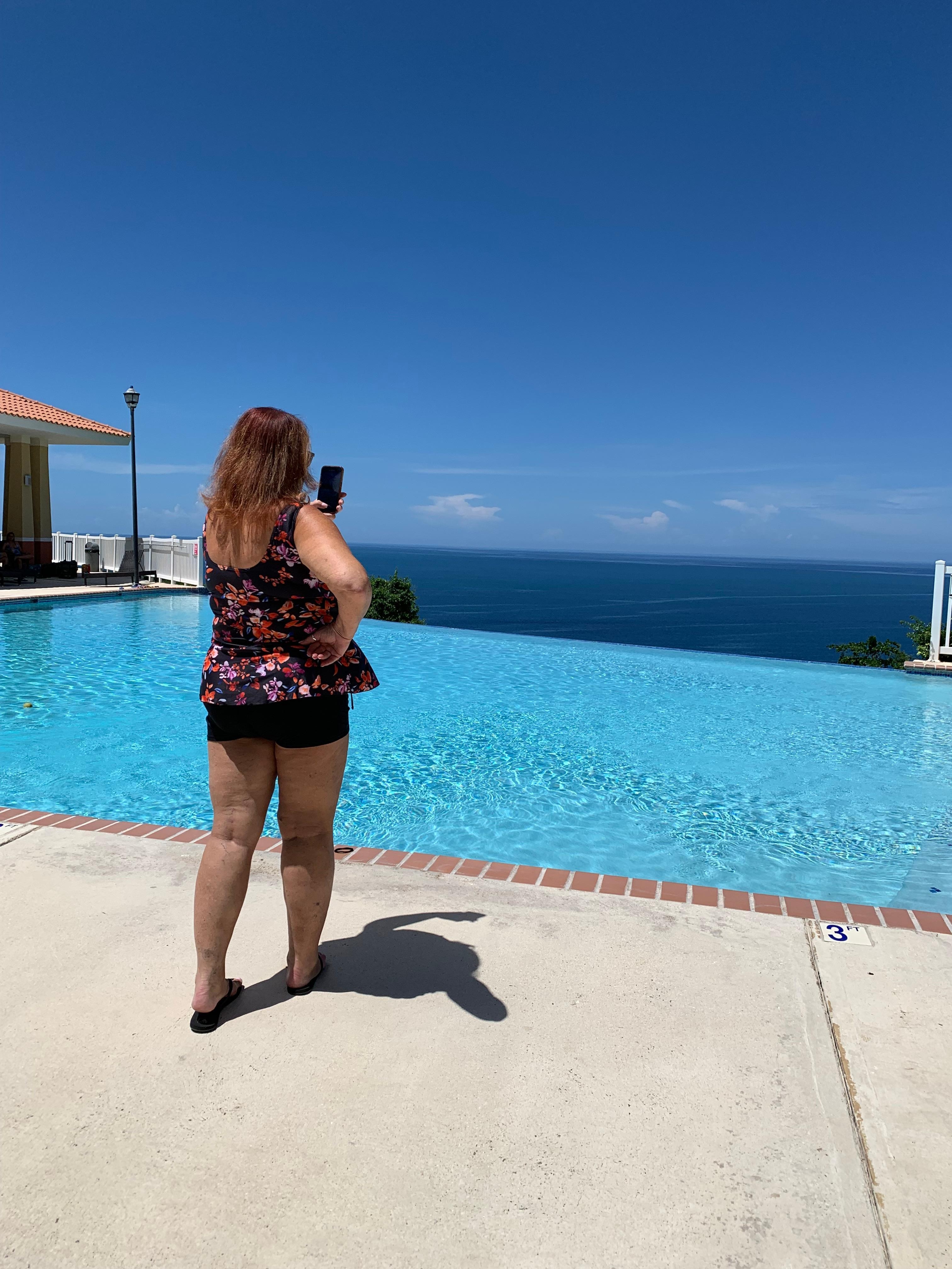 Infinity pool looking over Crsh boat beach. 