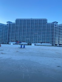 The view of the condominium as a whole from the beach