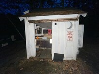 Open air sink and shower no sewer connection