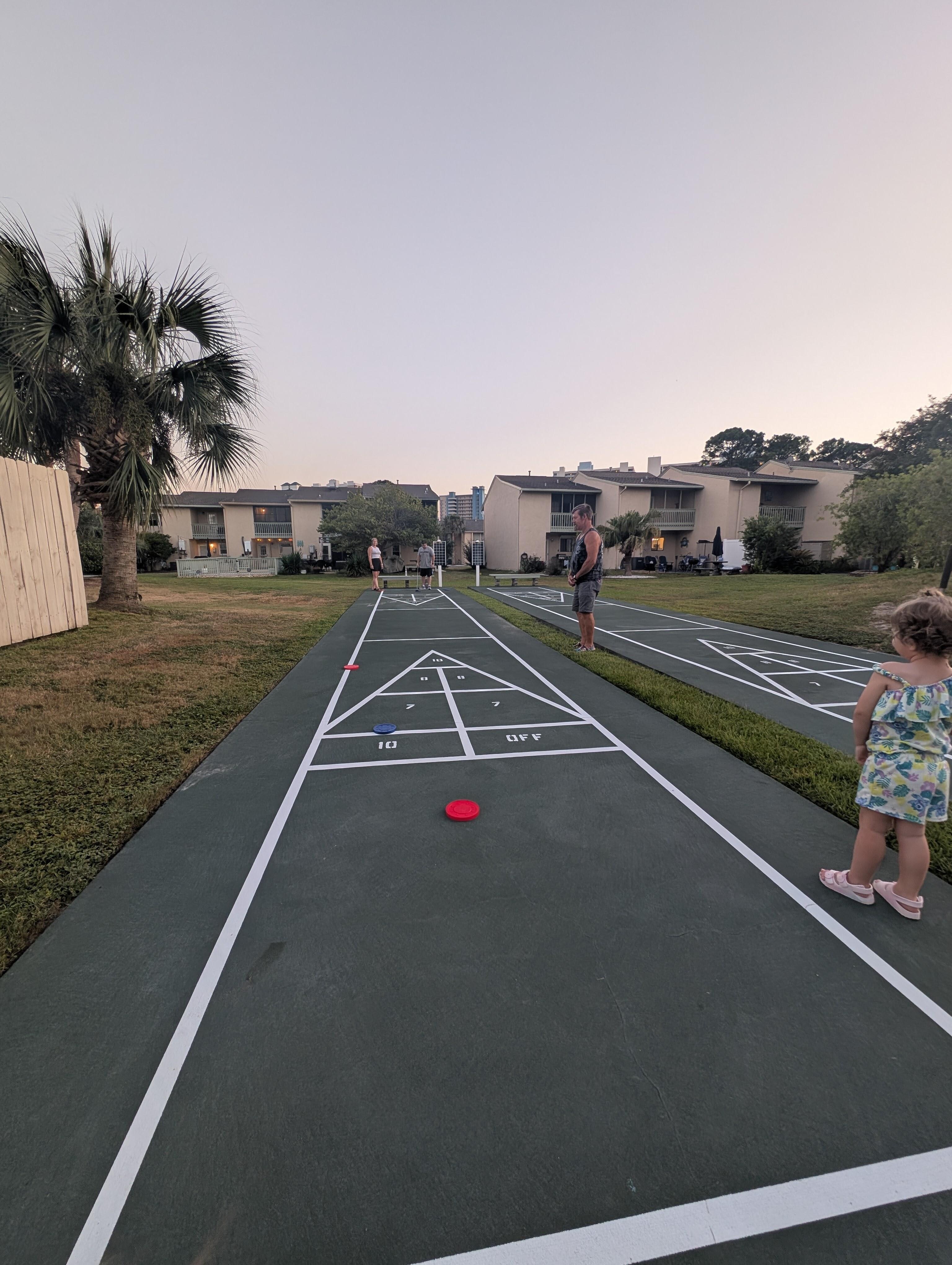 Shuffle Board, right at the back door, including the pool and putt-putt! 