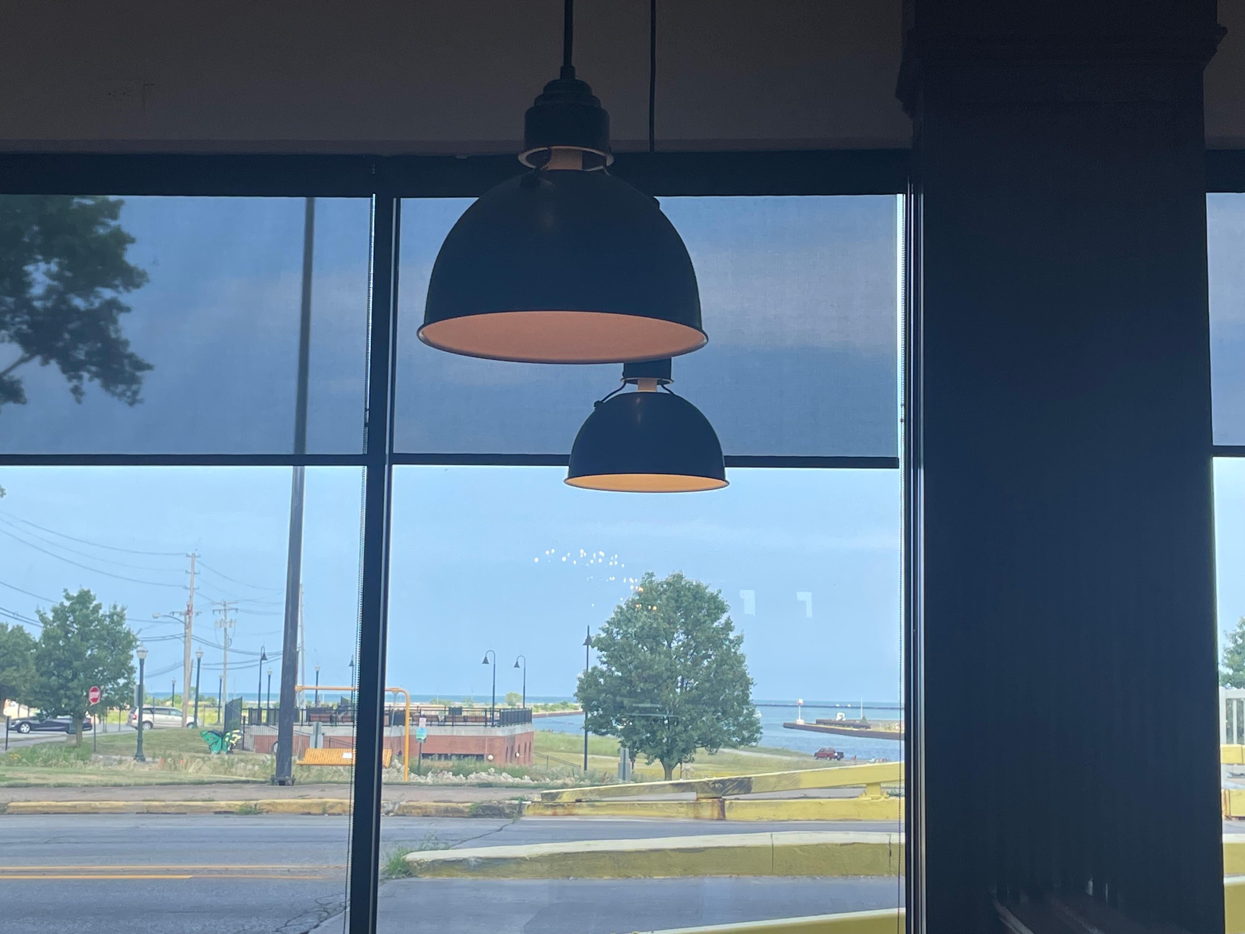 View from our table of the lake 