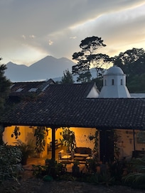 Evening view from terrace - volcanoes in sight!
