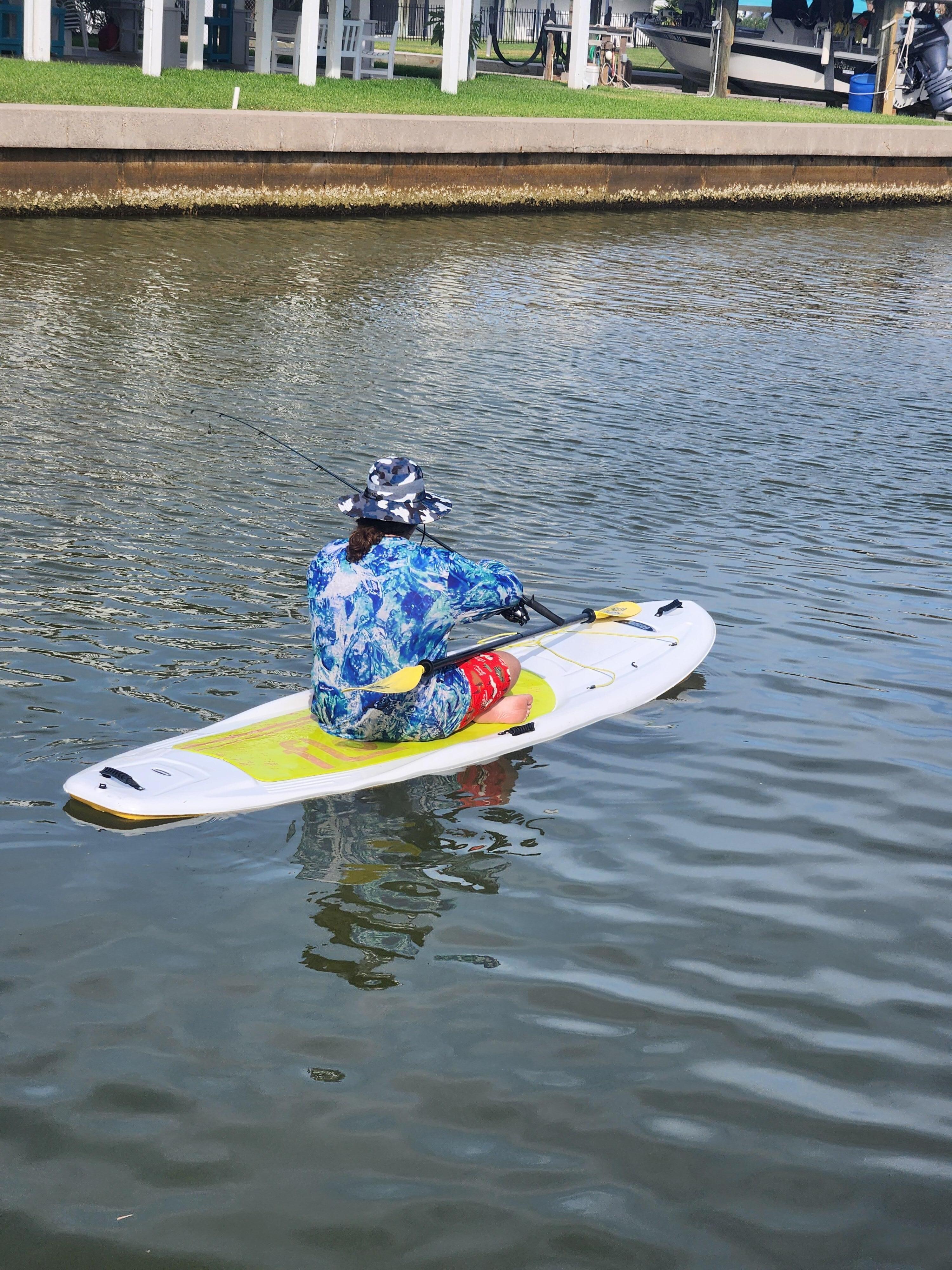 Fishing from paddle board 