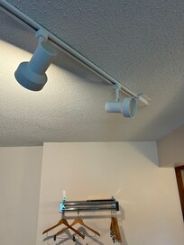 Lightbulb out & ugly track lights in room