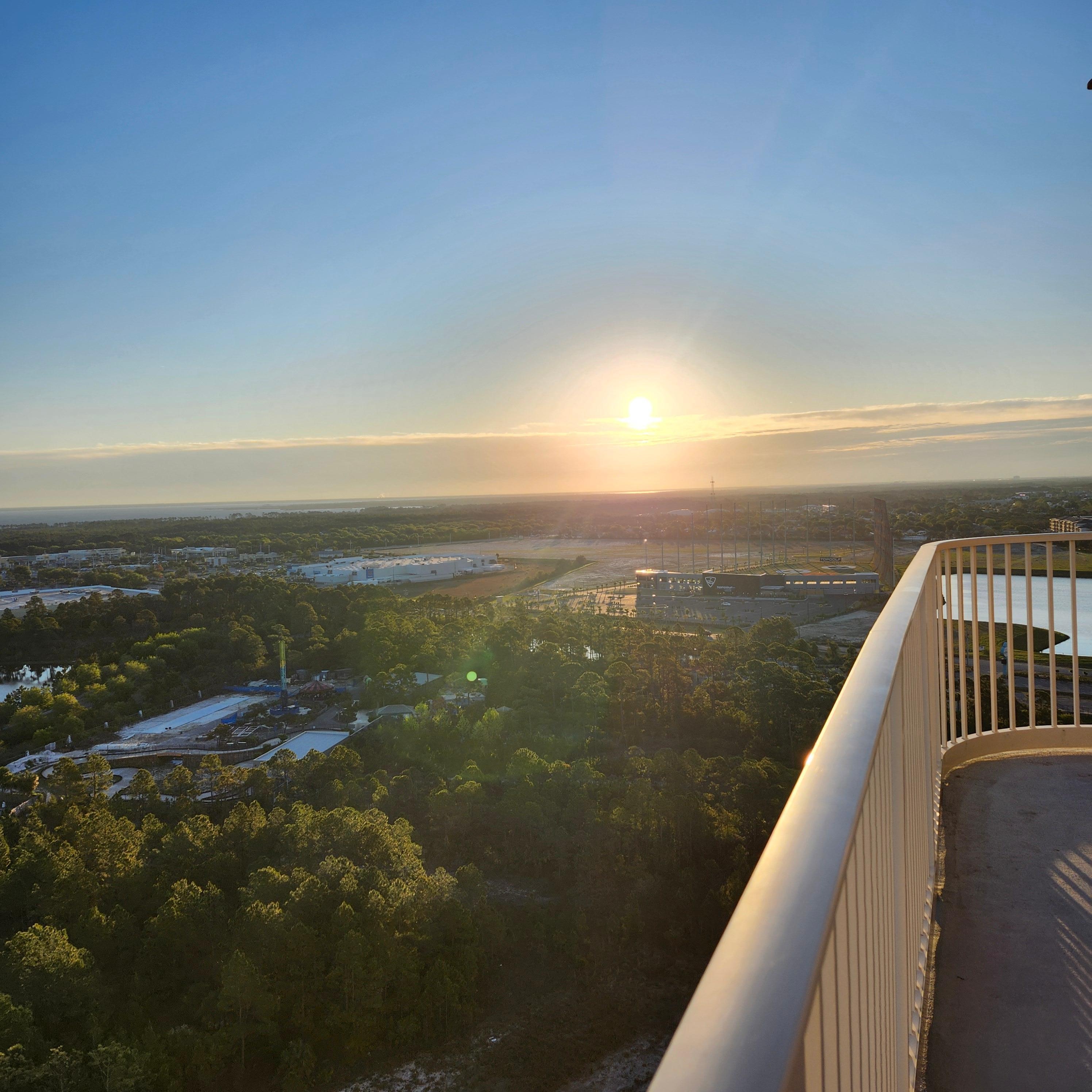 You can view both sunrise and sunsets from balcony.