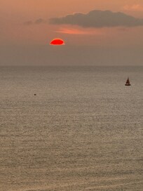 Just before the sun disappeared. It was beautiful.